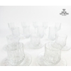 Image 3 :  Crystal Double Old-Fashioned Tumblers And Saucers.  Cristal D'Arques Longchamp crystal glassware, 