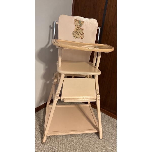Vintage Wood Baby  High Chair - 40T 
