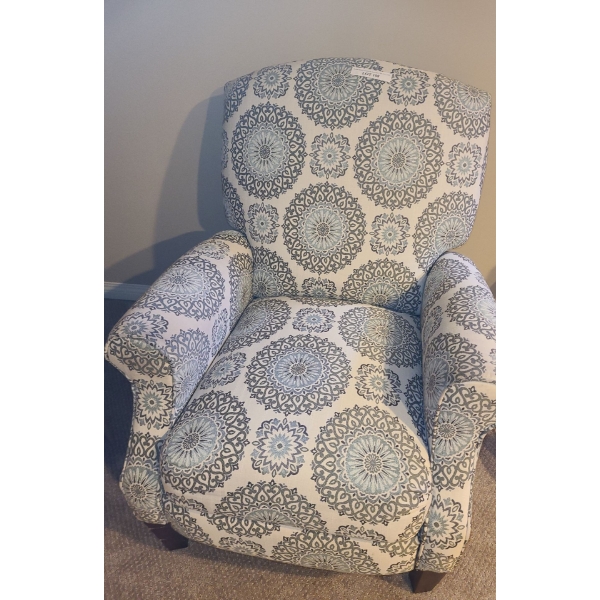 Geometric Pattern  Upholstered Chair 31 w 37 h