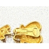 Image 3 : Christian Dior Clip-on Earrings, Gold Plated with Black Accents