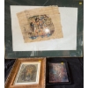 Vintage Egyptian Papyrus Art w/ King Tut Prints 33x24