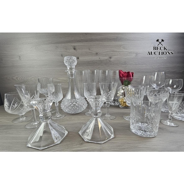 Collection Of Assorted Cut Crystal Glassware