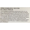 Image 3 : 1999 Canada 50-Cent Sterling Silver Coin  92.5% Silver 9.3 Grams