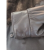 Image 6 : Half Leather Half Fur Jacket with Shoulder Pads, Size Medium-Fur Unknown