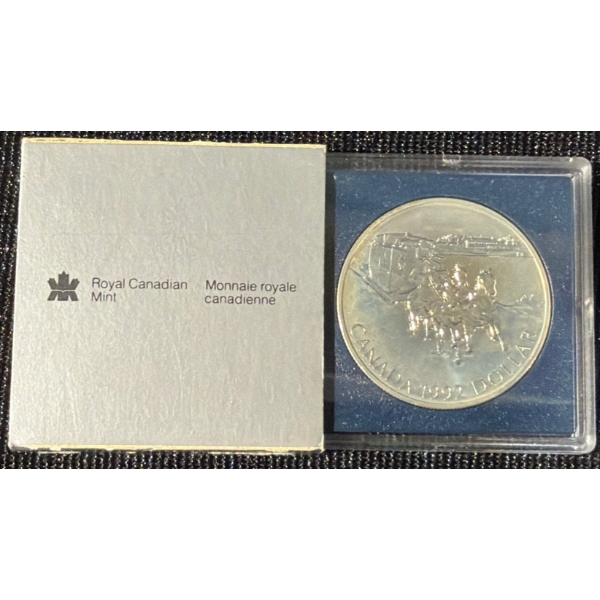 1992 Canadian Silver Dollar 23.3 Grams 92.5% Silver