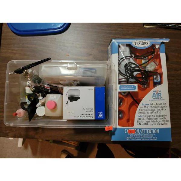 Airbrush Kit w/ Paint & Accessories