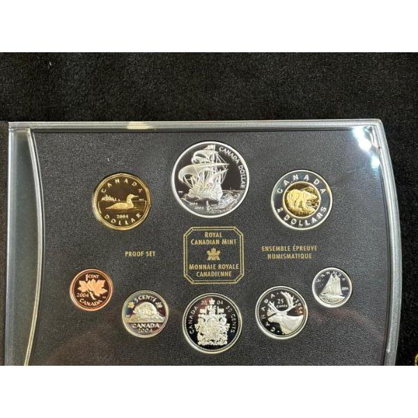 2004 Silver Proof Set - Loon / 400th Anniversary French Settlement / Bear 1.75 oz