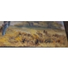 Image 2 : Small Painting of Fields (Painting Only 6 X 4)- Artist Ingrid Jackson, 8 X 5.5 Mounted on Wood 