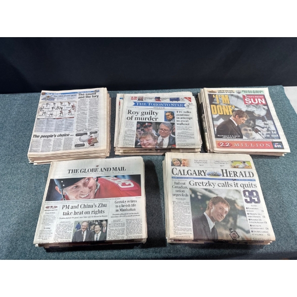 Bye Bye Gretzky Newspapers