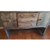 Country Style Wooden Buffet w/ Side Cupboards 52 W, 19 D, 42 T  