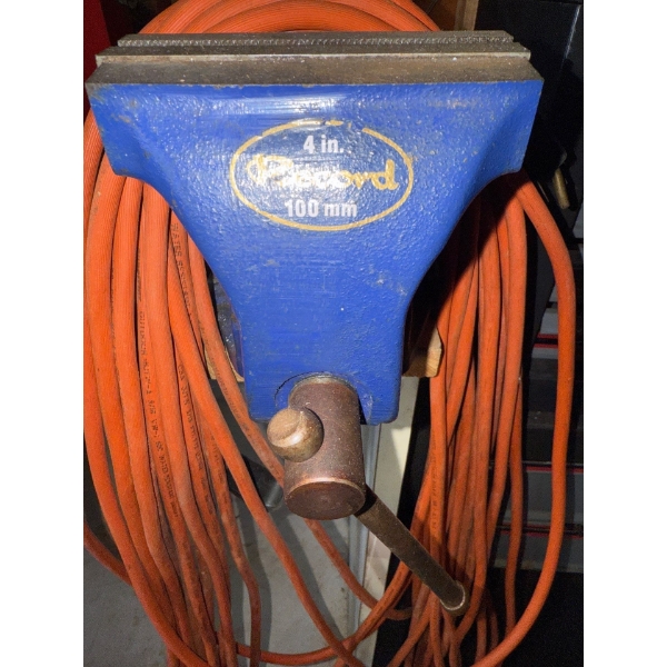 Record 4" Shop Vise w/ extension cord & Two Dollies  Removal Required