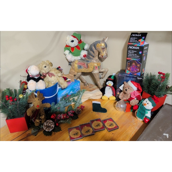 Christmas Collection - RCMP Collectible Keepsakes Hand Carved Carosel Pony Assorted Holiday Decor & 