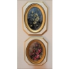 Image 1 : Vintage Oil on Board Floral Paintings in Gold Gilt Beveled Frames