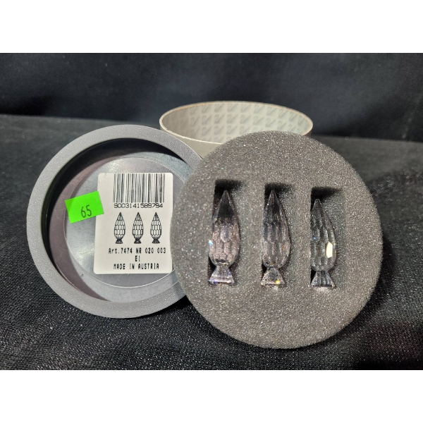 Three Swarovski Crystals in Original Packaging