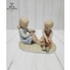 Image 5 : Two Large Plush Bears Are Wearing Matching Plaid Outfits , 
1983 Frances Hook Ceramic Figurine “He L