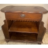 Image 2 : Vintage Walnut Side Table w/ Integrated Magazine Rack 26x14x25