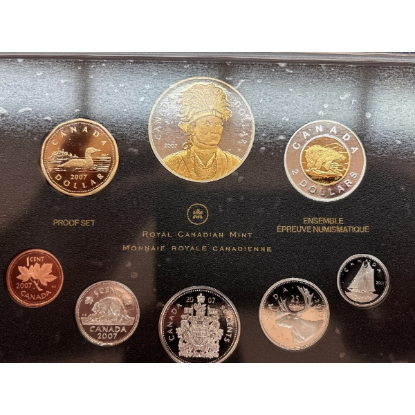 2007 Royal Canadian mint proof set 56.955 g .925 silver