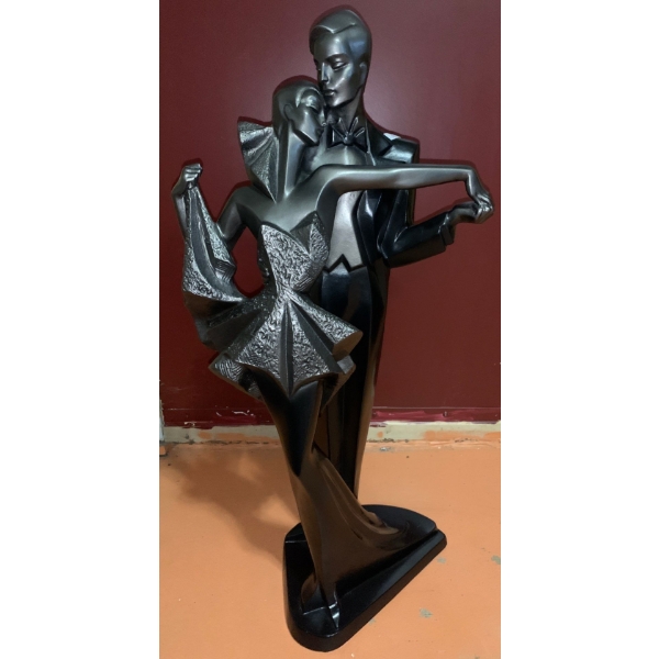Art Deco Style Couple Statue Austin Prod Inc 1990 by A. Daniel 31 T, 11 L, 8 W