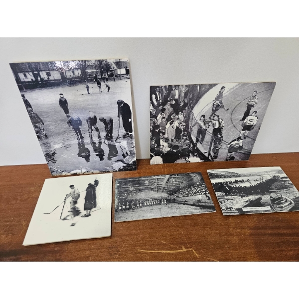 Black-and-White Hockey-Themed Photographic Prints