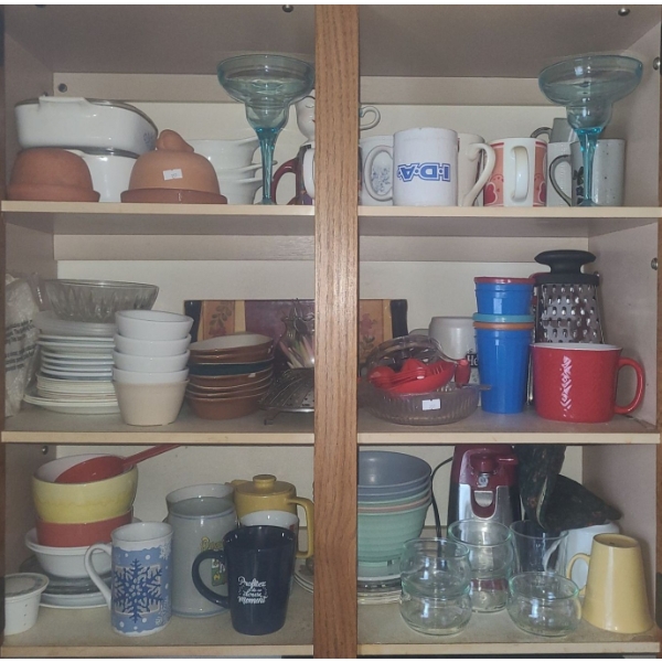 Corningware Casserole Dishes, Assorted Plates, Mugs and More!