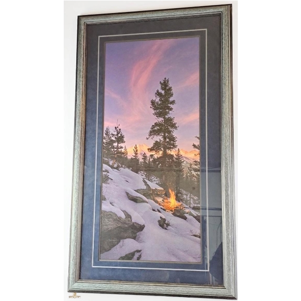 Framed Limited Edition Offset Lithograph Titled "Fire Dance" By Artist Stephen Lyman 26''W And 48''H