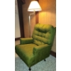 Image 2 : MCM Vintage Retro Sage Green Tweed Arm Chair w/ 5 Foot Floor Lamp