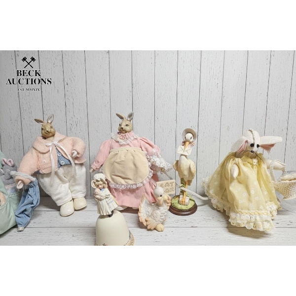 Collection Of Various Vintage Easter Bunny Figurines,
