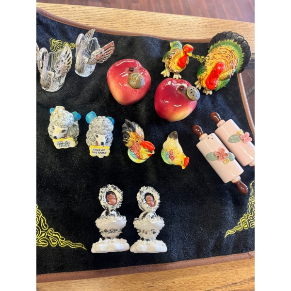 vintage Inuit-themed salt and pepper shaker  hand-painted ceramic poodle salt and pepper and more