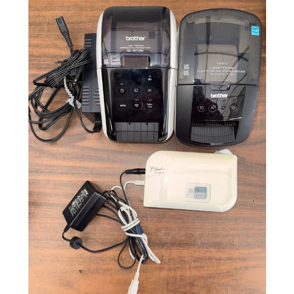 Brother PT-2430PC PC Connectible Label Maker w/ 2 Brother Label Printers 