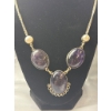 Image 2 : Amethyst and Druzy Amethyst Jewelry Set with Pearls in Stamped .925 Silver
