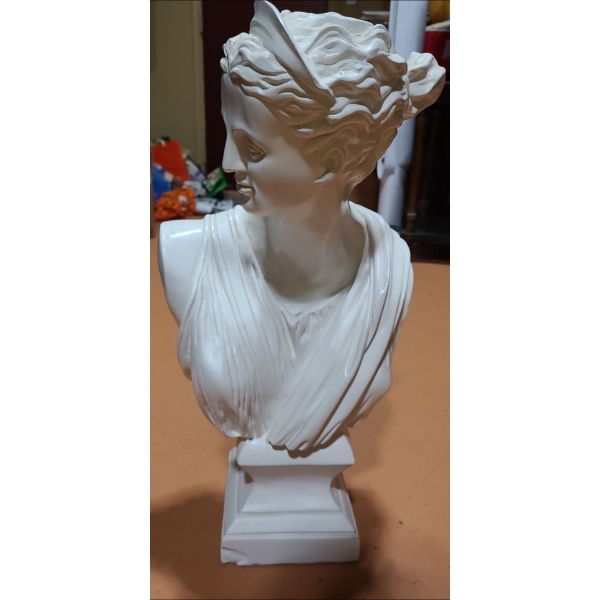 Woman Plaster Bust Statue 22 T, 6 L, 6 W