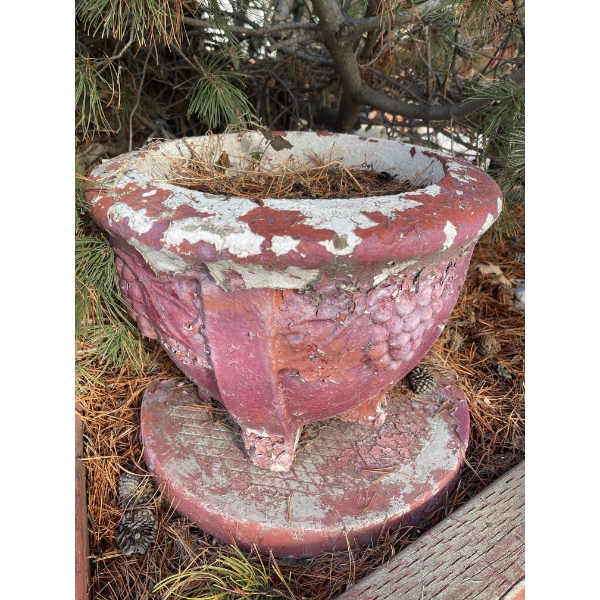 Outdoor Plant Pot 20"tall (Paint is Chipping)