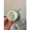 Image 4 : Vintage Foley bone china teacup saucer in the Glengarry Thistle pattern. 5cups, 6 saucers,1 plate