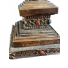 Image 13 : Tibetan Bronze Stupa Shrine and Incense Holder Set with Inlaid Stones