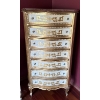 Image 1 : Gorgeous Hand Painted Antique Art Nouveau Gilded Dresser - 29W, 13D, 50T 