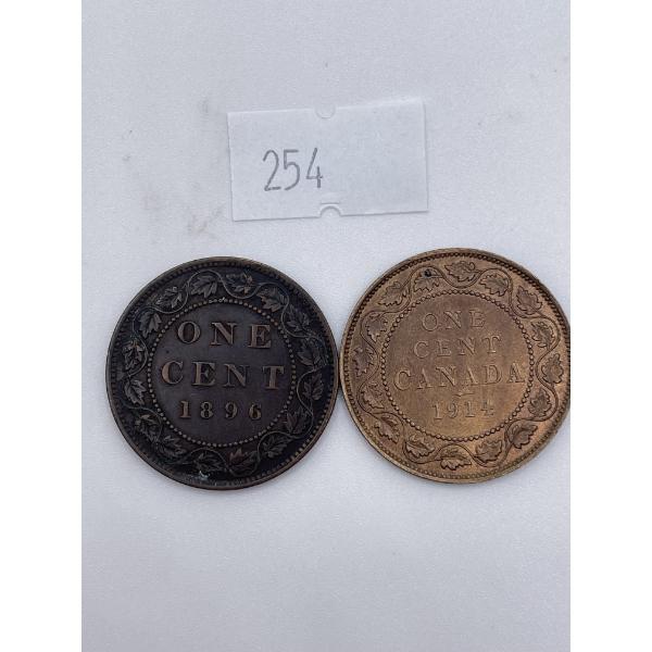 1896/1914 Canadian Large One Cents 