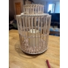 hanging fake candle wicker basket