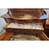 Image 4 : Two-Piece Wooden Hutch and Dresser With Ornate Carvings and Claw Feet