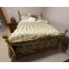 Image 4 : Brass Bed Frame with Mattress and Bedding