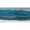 Image 1 : Carving Knife and Fork; Sterling Silver Handles and Stainless Steel Blades
