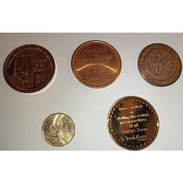 Small Collection Of Tokens And Foreign Coins
