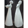 Image 2 : 2 White Royal Doulton Figurines (1987 Thankful HN 3129 & 1977 Peace HN 2470) 8" Tall