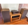 Image 1 : Great Sounding Vintage JVC Tower Speakers With Duel 1249 Record Player & Kenwood Receiver Stand not 