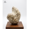 Image 3 : Marbled White And Grey Stone Abstract Sculpture Titled "Calm Center By Artist Theresa Jones 11''IN H