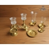 Image 2 :  Collection Of Vintage-Style Brass , Candle Holders , Holders With Glass Shades , Genie Lamp Shaped.