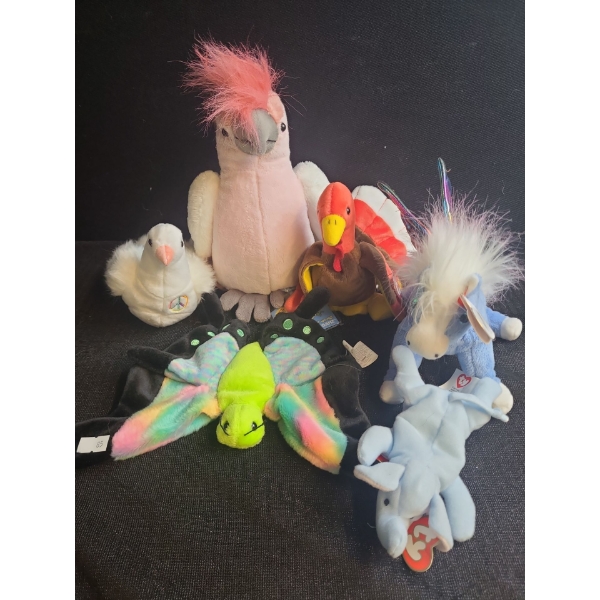 Beanie Babies- Assorted Including: Serenity, Gobbles, Pegasus, Float and More!