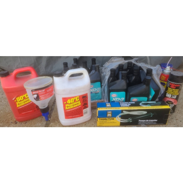 Automotive Fluids and Tools Lot