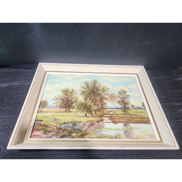 Tranquil Landscape Signed Painting