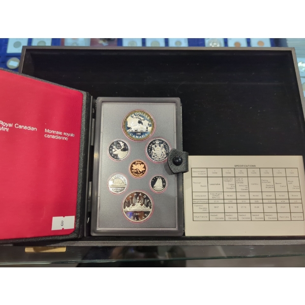 RCM 1981 Double Dollar Proof Set Locomotive Silver Dollar 23.3g 50% Silver Dollar