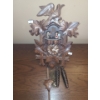 Image 1 : Wooden Cuckoo Clock 8 W, 6 D, 11 T (Box Dimensions, Hanging Weights Not Measured) w/ Moving Figures 
